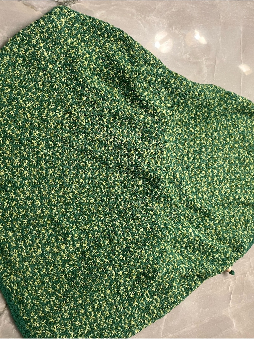Free People beach knit Green Tweed Crop Top backless